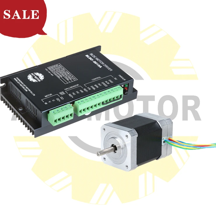 

ACT Motor 1PC Nema 17 Brushless DC Motor 0.125N.m L63mm+1PC Driver BLDC-8015A 50V for CNC DIY