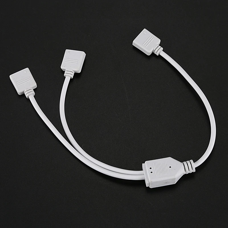 1 to 2 Female 5 Pin Flexible Connector RGBW LED Strip Splitter Cable White