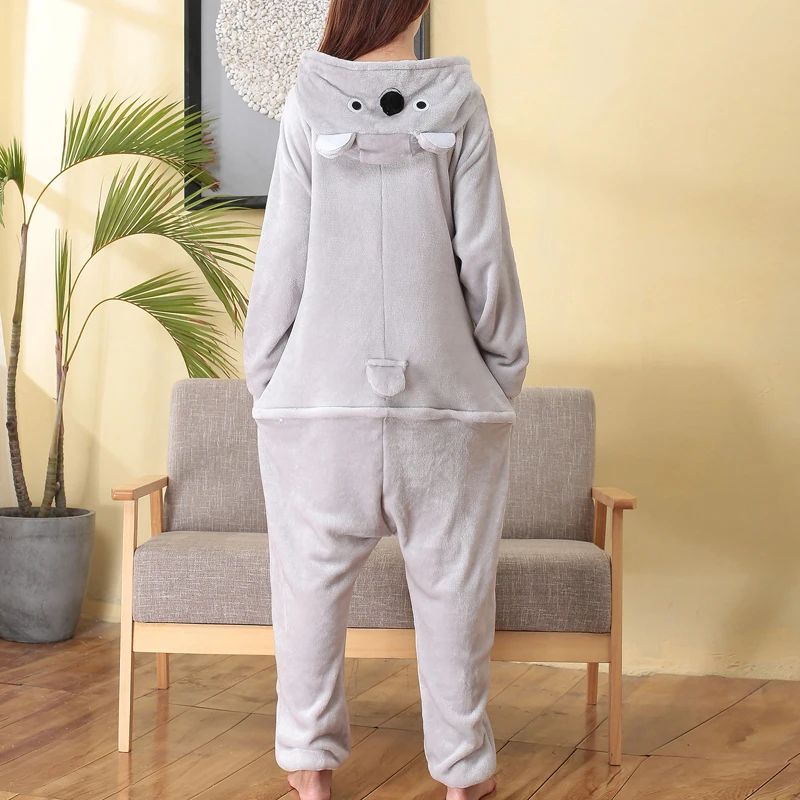 Koala Kigurumi onesies; Одинаковая одежда для всей семьи; одежда для мамы и дочки; Комбинезоны для взрослых; повседневный комбинезон для девочек