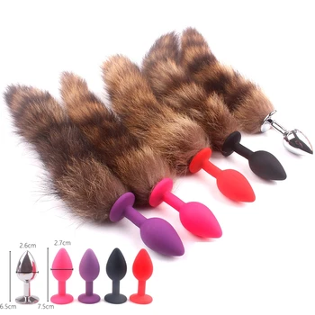 Mini Vibrator Anal Plug Fox Tail Shape Unisex Sex Stopper Adult Toy Stimulator Sex Product Flirt Toys Anal Butt Plug For Couples 4