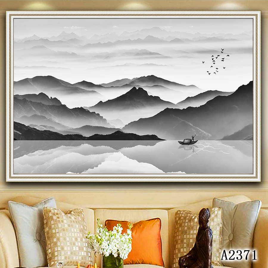 

Abstract Oil Painting Print on Canvas Chinese-style Landscape Canvas Art Printing Canvas Painting Wall Art Picture for HomeDecor
