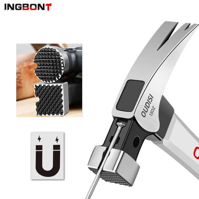 INGBONT Heavy Claw Hammer 10oZ/13oZ Nail Tool Steel Woodworking Striking Tools Magnetic Automatic Suction | Инструменты