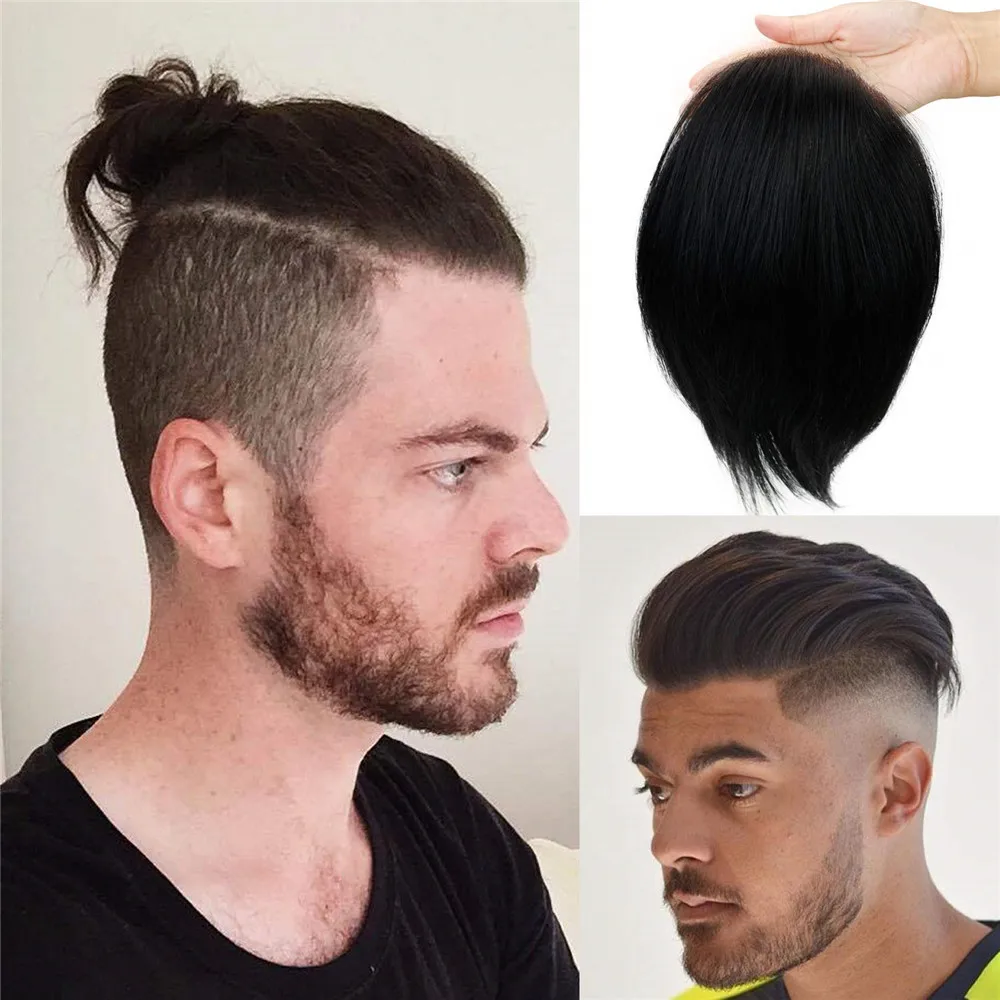 Sistema de reemplazo de peluquín para hombre, Red de encaje suizo con medio cabello de Pu alrededor, cabello humano Remy 100% Europeo de 17*11CM