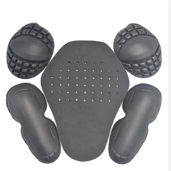 

5PCS Removable EVA Riding Shoulder Elbow Back Protectors Pads Set Motorcycle Protection Clothing Set Built in Racing Guard