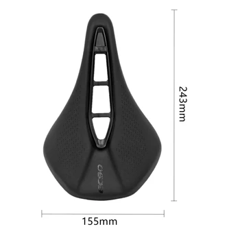 

PURA RAZA Ultra light PU Leather Saddle Bicycle Riding Saddle 243*155 mm Ultralight Bicycle Seat Bicycle Saddle 250g