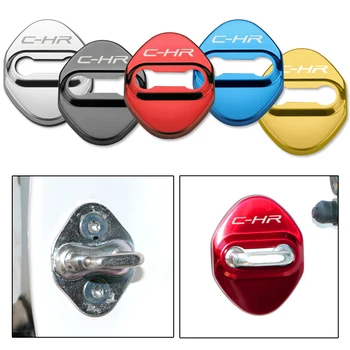 

4pcs Car Styling Door Lock Decoration Protection Cover Emblem case for Toyota C-HR CHR Corolla Camry RAV4 Accessories