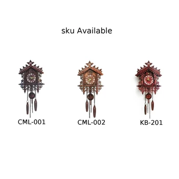 

1pcs Wall Clock Fine Carving Vintage Handcraft Wood Cuckoo Clock Tree House Swing Wall Clock
