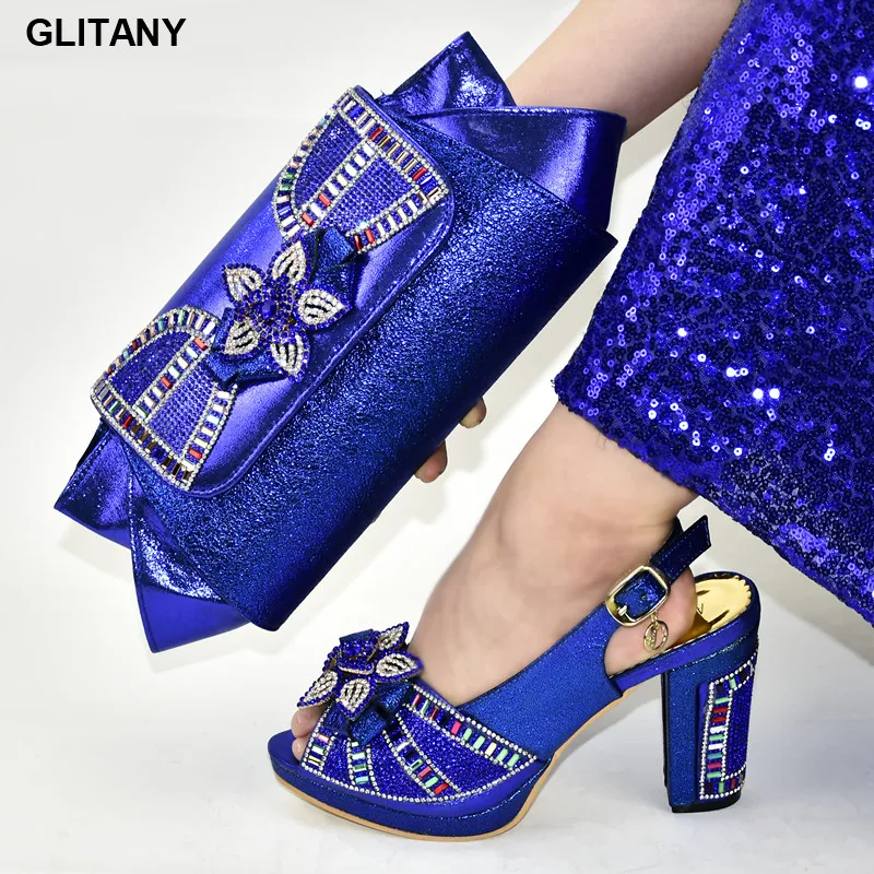 

New Arrival Women Shoe and Bag To Match for Party In High Quality Italian Ladies Shoes Bag Nigerian Women Party Pumps High Heels