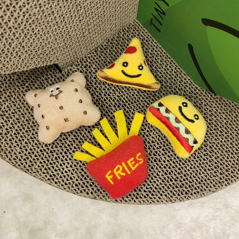 MPK New Series Cat Toy Super Cute Cat Toy French Fries Burger and Pizza Design