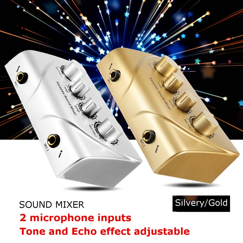 LEORY профессиональный звуковой Миксер для караоке мини микрофоны аудиоусилитель