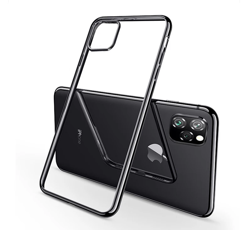 Для iPhone 11 чехол с лазерным покрытием Роскошный чехол из мягкого ТПУ прозрачный чехол для iPhone 11 Pro Max Plus яркий хрустальный чехол для телефона