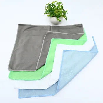 

Microfiber Glass Cleaning Cloth No Lint Scouring Pad Wipe Mirror Wine Cup Towel Kitchen Dish Rag Household Clean Accessories