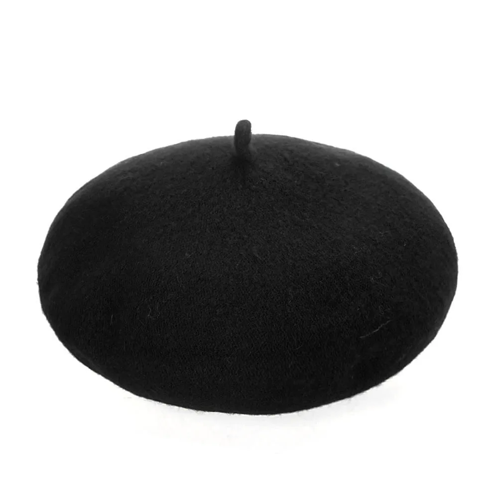 Лучшие продажи продукта Костюмы аксессуары для маленьких девочек шляпа "Бейли" Купол Берет черный Берет Кепка Шапка дропшиппинг#07 - Цвет: Black