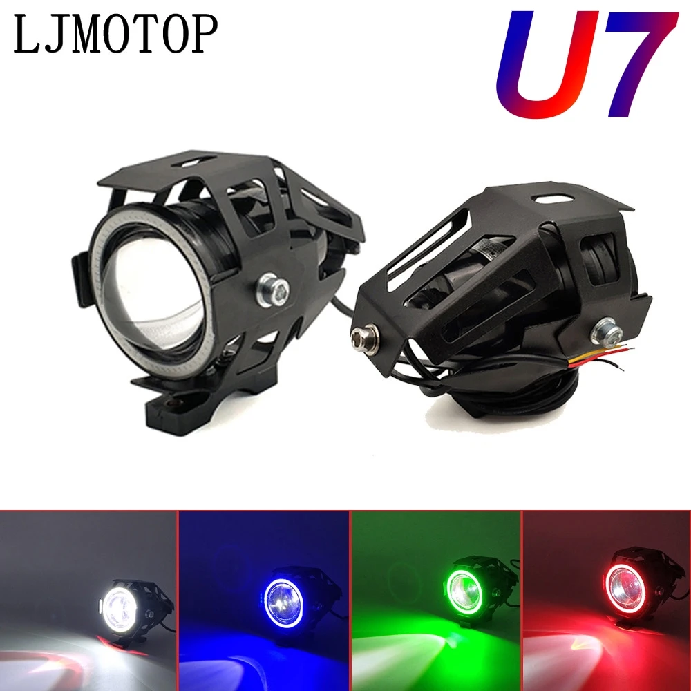

125W Motorcycle Headlight 3000LM Low Beam Flash U7 light LED auxiliary For Kawasaki Ninja ER6F Ninja ER6N W800 Z750 ZX6 ZX9R