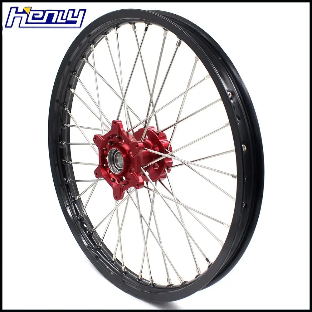 21/18 SPOKED ENDURO колеса диски набор для Beta RR 2013- красная алюминиевая ступица