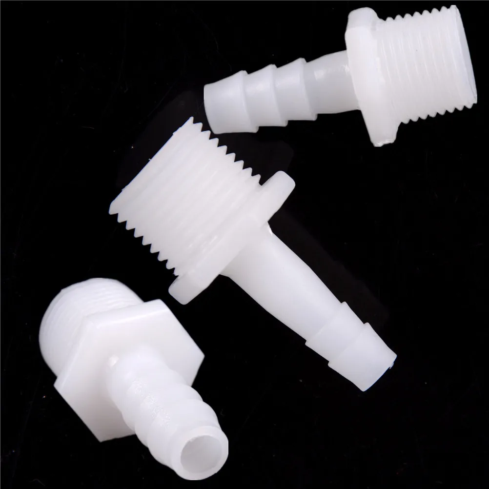 8-12mm G1/2 DIY Plastic General Water Pipe Mouth To 8mm Hose Interface White