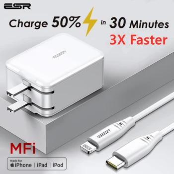 

ESR USB C Fast Charger 18W Wall Plug Travel Quick Type C Type-c PD Charger for iPad iPhone 11 X XR XS Max EU US UK Wall Charger