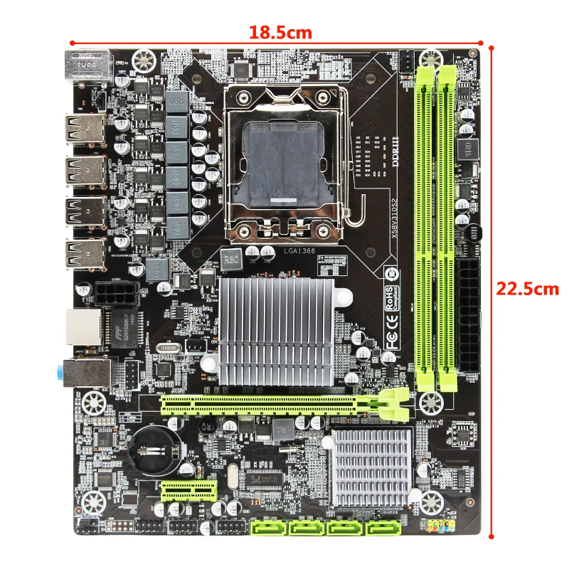 X58 LGA1366 настольная материнская плата LGA 1366 M ATX Gigabit Ethernet Поддержка DDR3 REG ECC Серверная
