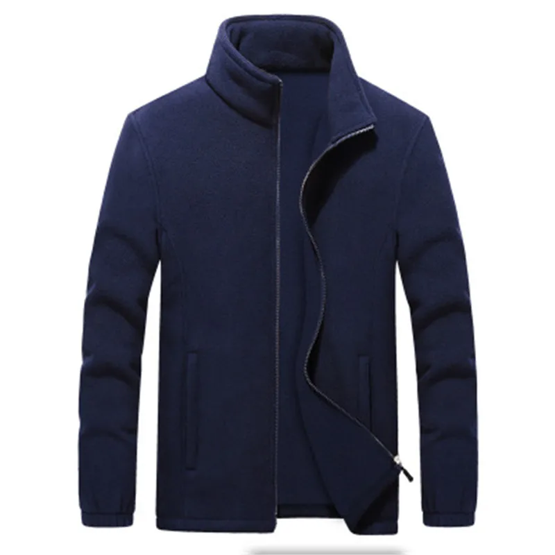 dark blue thin 9XL размера плюс, флисовая куртка, пальто, зимняя теплая спортивная одежда, уличная походная, для кемпинга, горные куртки, для рыбалки, катания на лыжах, зимние куртки - Цвет: dark blue thin