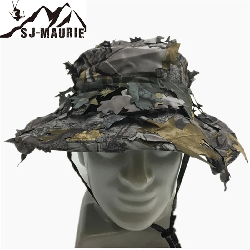 Спорт на открытом воздухе 3D Boonie военный, камуфляж, охота шляпа путешествия солнцезащитный колпачок ведро стиль шапки для рыбака - Цвет: Серый