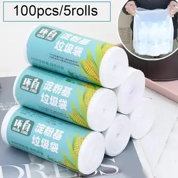 

100Pcs Disposable Thickened Household Degradable Rubbish Bag Kitchen Toilet Trash Waste Holder Pouch Garbage Storage Bag