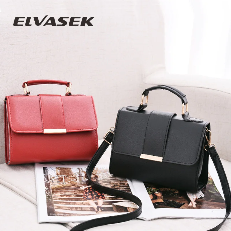 ELVASEK 2019 летняя модная женская сумка кожаные сумки на плечо из искусственной кожи