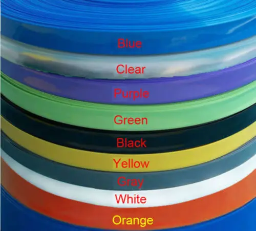 PVC Heat Shrink Tubing AA Battery Wraps Heatshrink Sleeving Colours Select