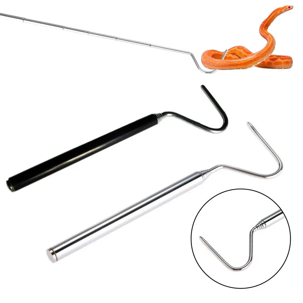 Adjustable hook in stainless steel tool for Reptile snake lizard I9M1 