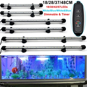 

Submersible LED Aquarium Light Waterproof Bar Fish Tank Light Aquatic Plants Grow Light Underwater Timer Auto On/Off Lamp D30