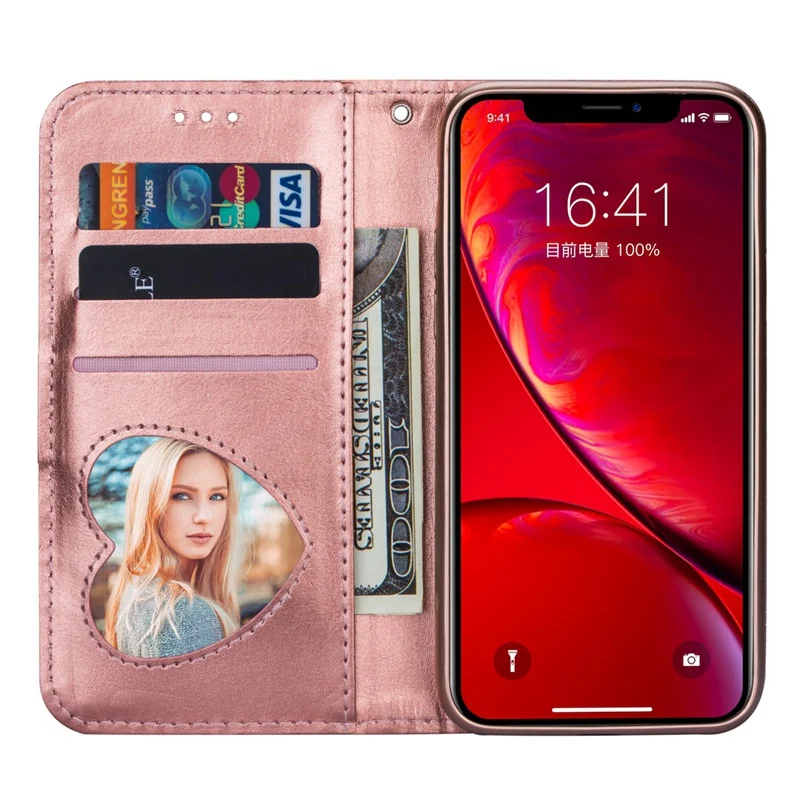 Для IPhone 11 блестящий кожаный чехол-кошелек на молнии противоударный откидной Чехол 6,1 дюймов