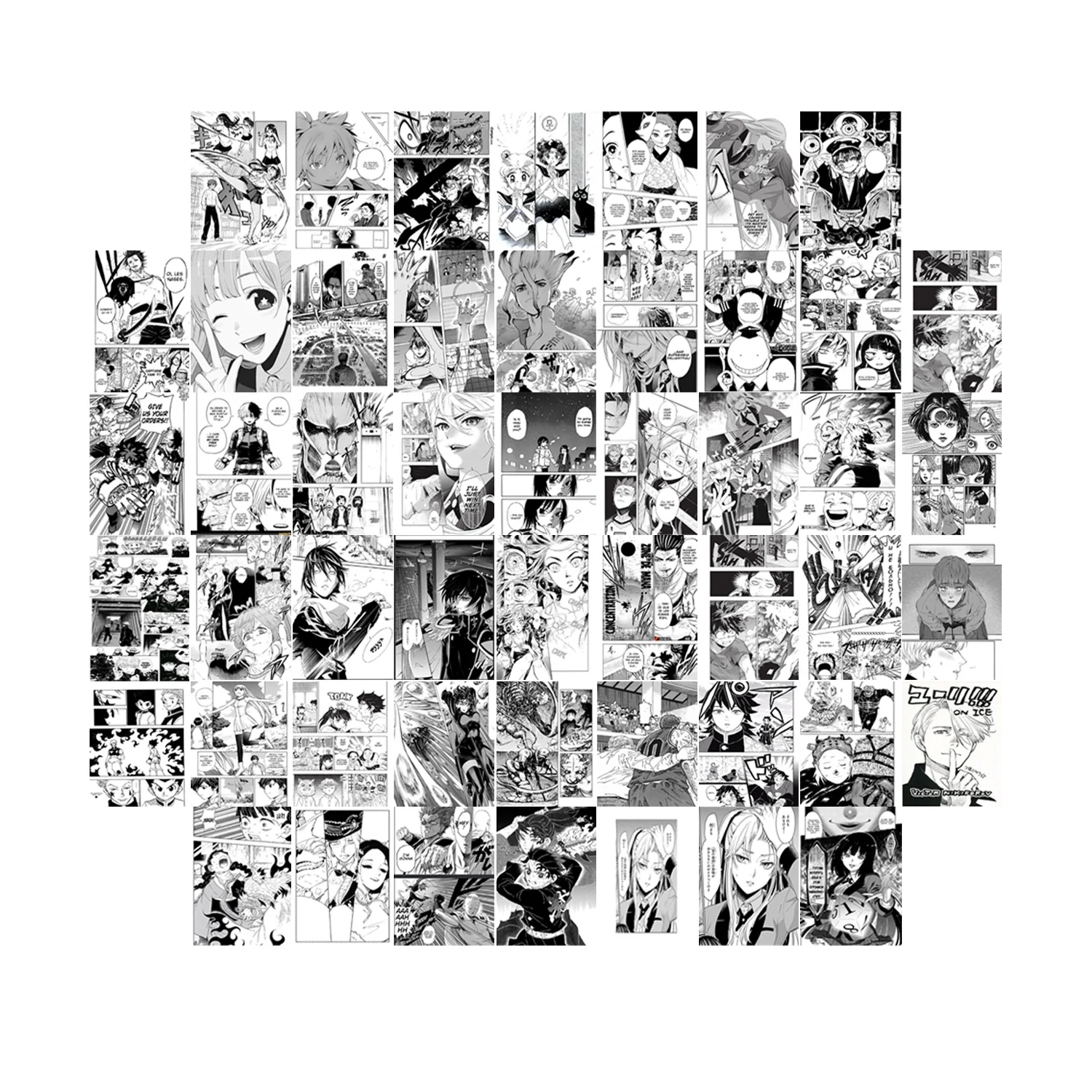 50 шт. Набор наклеек на стену для мальчиков в стиле аниме | Дом и сад