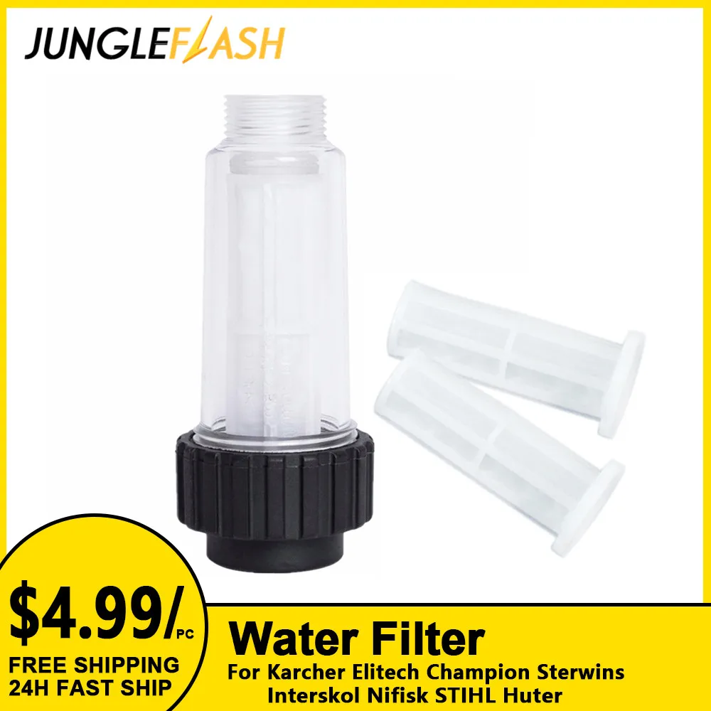 

JUNGLEFLASH Car Washer Water Filter For Karcher K2 K3 K4 K5 K6 K7 & Elitech Champion Sterwins Interskol Nifisk STIHL Huter