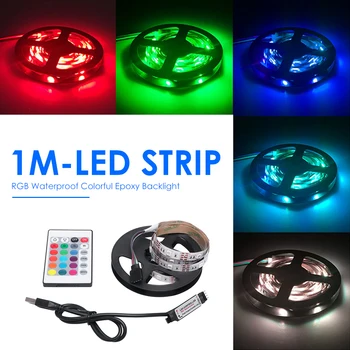 

1M 2M USB LED Strip lamp 2835SMD DC5V Flexible LED light Tape Ribbon HDTV TV Desktop Screen Backlight Bias lighting