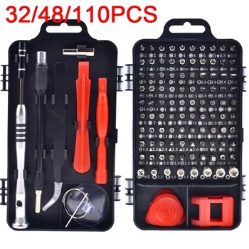 

110/45/32PCS Screwdriver Set Multi-function Computer PC Mobile Phone Cellphone Digital Electronic Device Repair Home Tools Bit