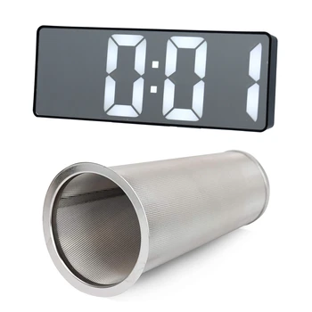 

Creative Mirror Alarm Clock Multifunctional LED Clock with Cold Coffee Maker Coffee Filters for Wide Mouth Mason Jar