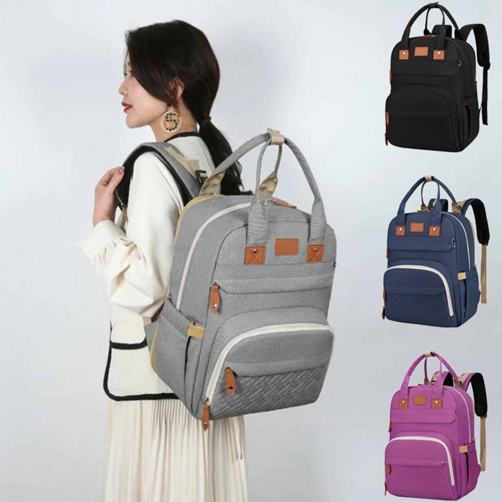 Mochila de viaje para bebé, bolso para cochecito de bebé, mochila de bolso de de gran capacidad|Bolsas para pañales| - AliExpress