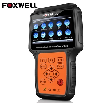FOXWELL NT650 OBD2 автомобильный Сканер Поддержка ABS подушка безопасности SAS EPB DPF сброс масла