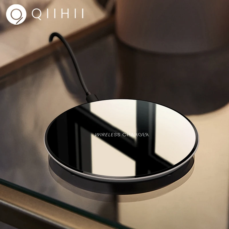 

QIIHII QI Wireless Fast Charger For Samsung iphone Wireless Charger For Xiaomi Huawei Fast Charger Wireless Charging Pad