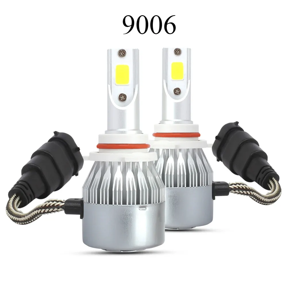 2 шт. светодиодные фары H1 H3 H7 H8/H9/H11 9005 9006 Автомобильные фары лампы 72W 12V 8000LM 3000 К противотуманных фар автомобиля аксессуары для авто Запчасти