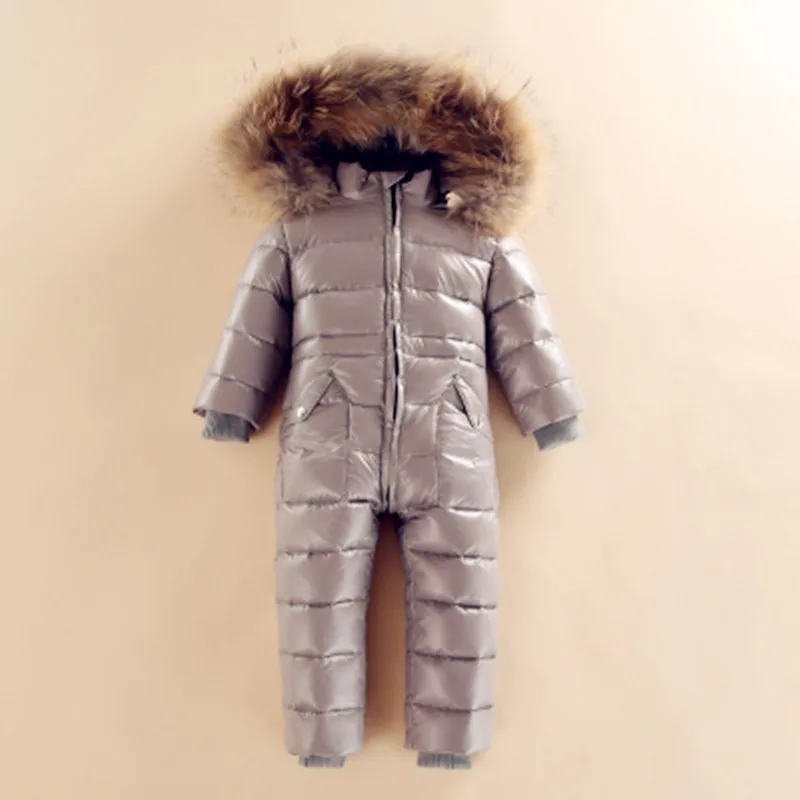 -30 Winter Warm Snowsuit 2019 Boy Baby Jacket Duck Down Jacket Outdoor Infant Clothes Girls Climbin