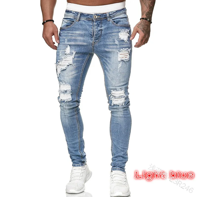 Distressed Stretch Slim Fit Jeans 10