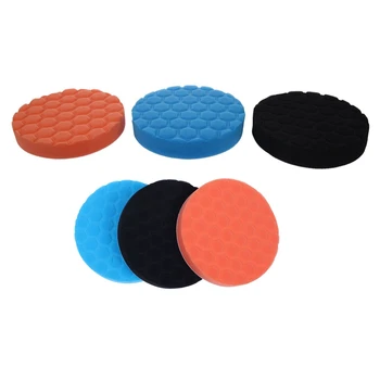 

6 Pcs Hex-Logic Buff Buffering Polishing Pad Kit for Auto Car Polisher, 3 Pcs 7 Inch & 3 Pcs 6 Inch