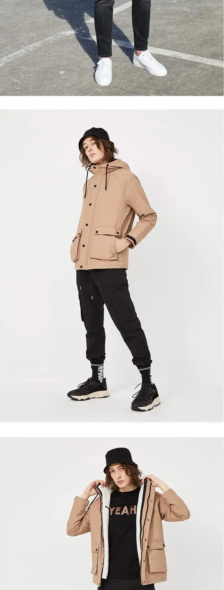 JackJones Мужская парка пальто комфорт флисовая подкладка куртка мужская одежда 219309515