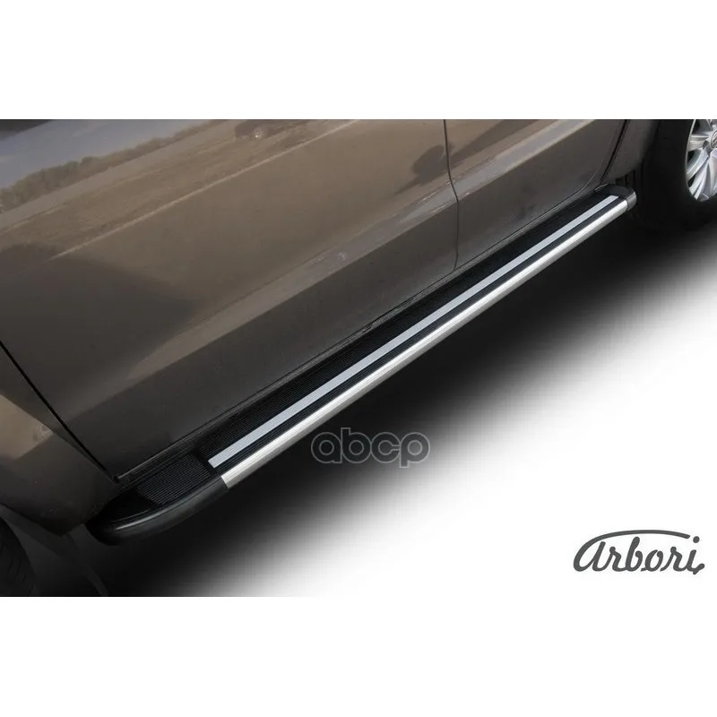 Set of Aluminum Door Sill Arbori Luxe Black 2000 For Volkswagen Amarok 2013- Arbori art. AFZDAALVWAM1303