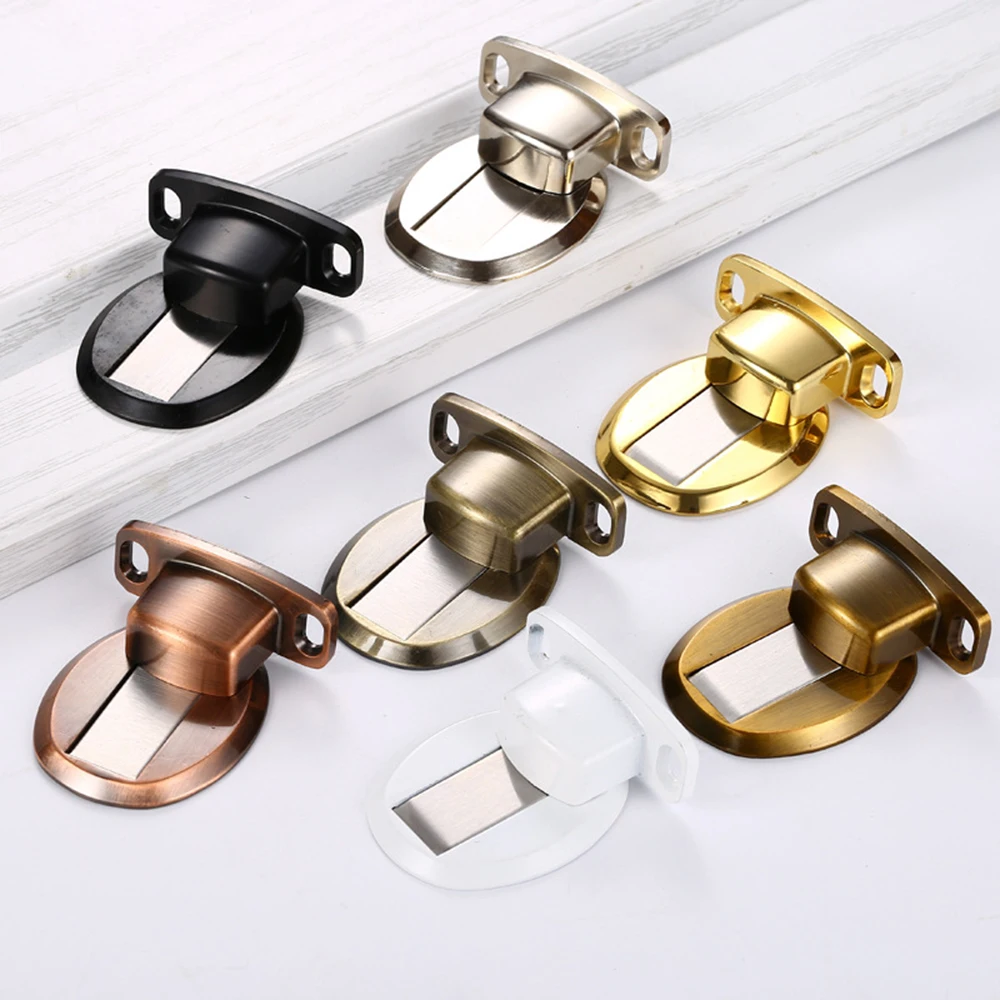 Stainless steel solid invisible punch-free anti-collision door stop strong magnetic stealth door sucker magnet door suction