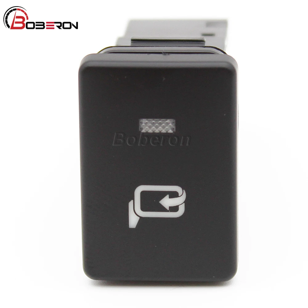 Green Led Light Wing Mirror Button Rearview Mirror Folding Control