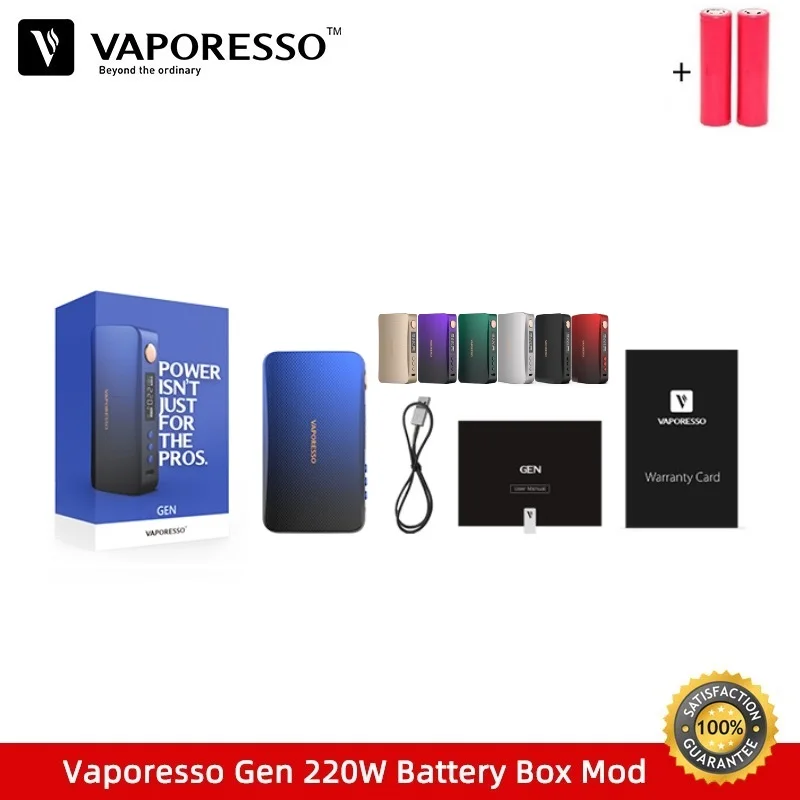 Оригинальный боксмод Vaporesso GEN 220W TC для испарителя Skrr-s испаритель на батарее 18650 VS