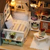DIY Assembly Miniature Doll House Bedroom Model with Cover Kids Toy Xmas Gift ► Photo 3/6