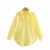 PSEEWE Za Top Woman Yellow Button Up Shirt Women Long Sleeve Spring 2021 Офисная блузка Женский асимметричный подол Шикарная Розовая рубашка