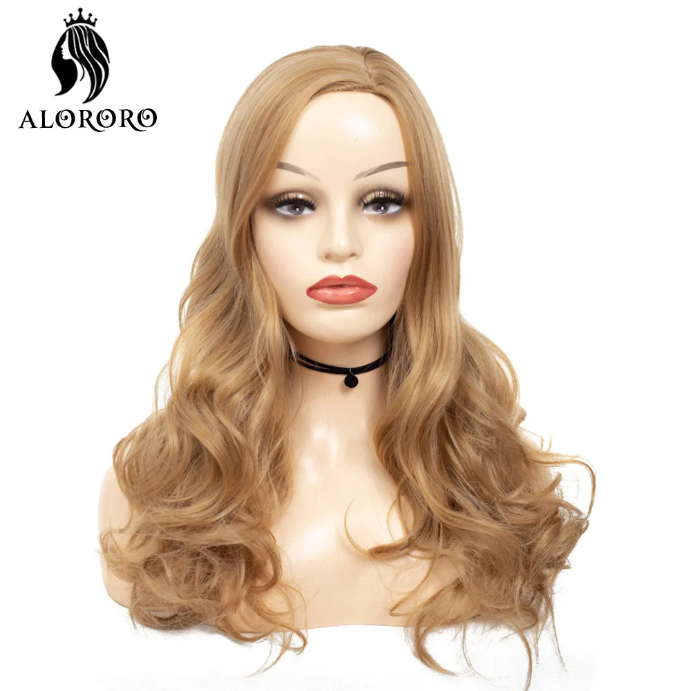 

Alororo Long Synthetic Wig 26Inches Natural Wave Water Wigs for Women Light Brown Heat Resistant Hair Wig